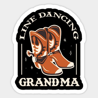 Line Dance Art For Grandma Linedancer Sticker